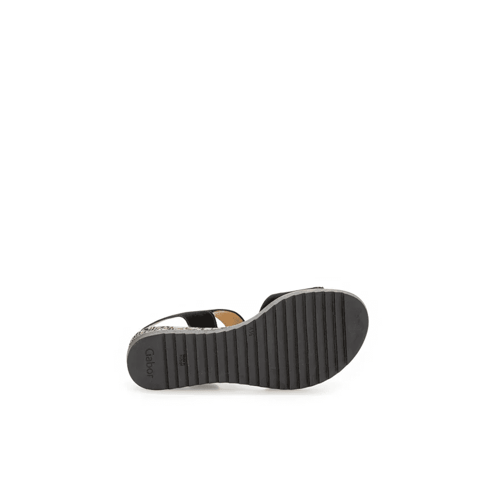 Gabor Raynor Low Wedge Sandal - Black - image 004 |ww_colour=black|ww_order=004|