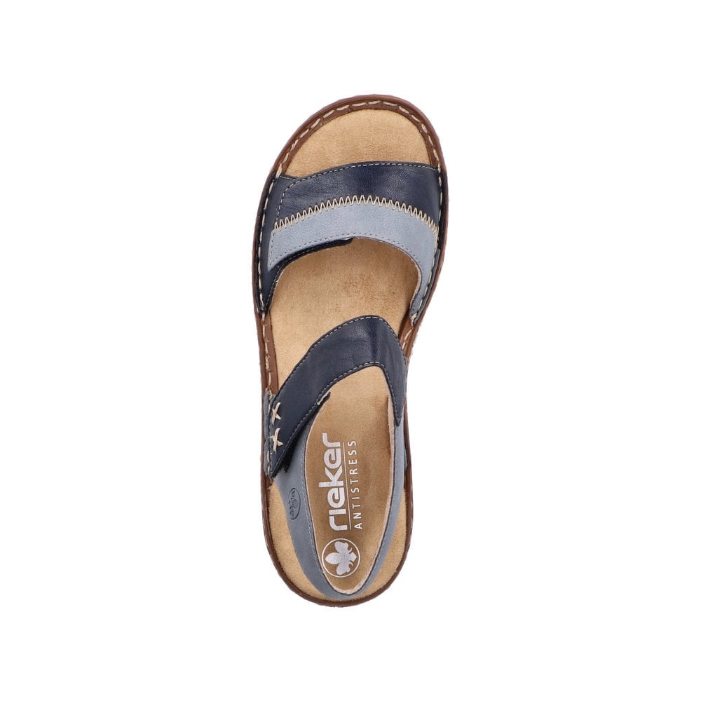 Rieker V2860 Touch Fastening Sandal - Blue - image 007 |ww_colour=blue|ww_order=007|