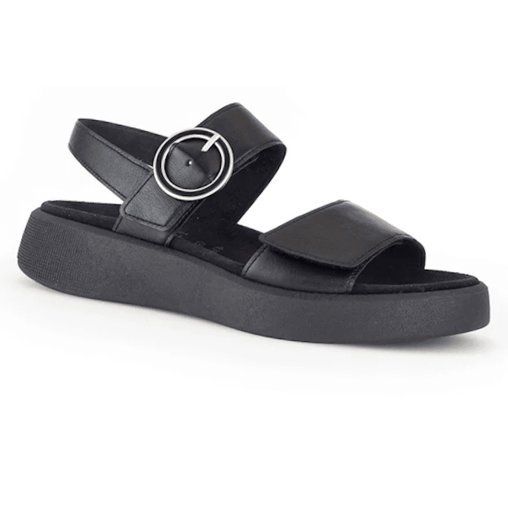 Gabor Pack Leather Sandal - Black - image 001 |ww_colour=black|ww_order=001|