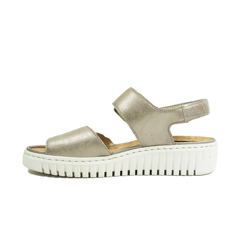 Waldlaufer 955004  Willow Leather Adjustable Wedge Sandal - Stone/Stein - image 003 |ww_colour=stone-stein|ww_order=003|
