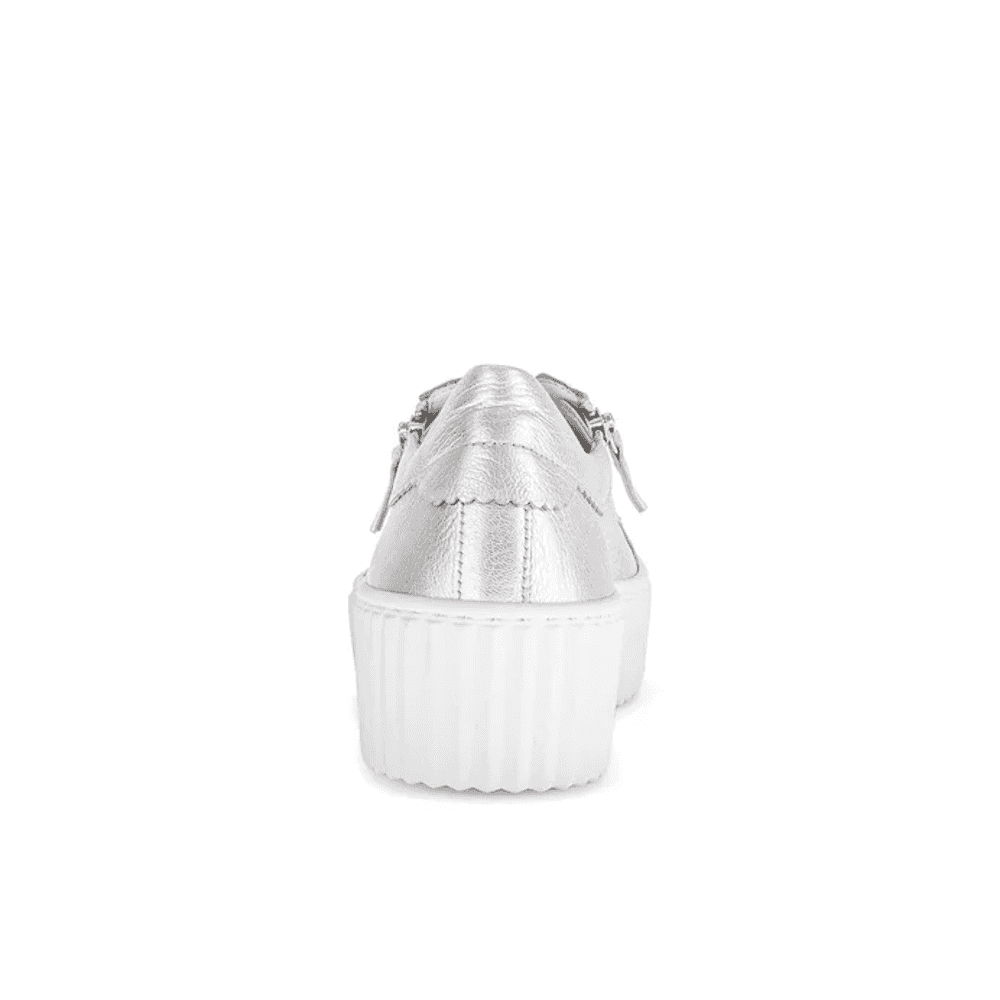 Gabor Dolly Lace/Zip Up Trainers - Silver - image 002 |ww_colour=silver|ww_order=002|