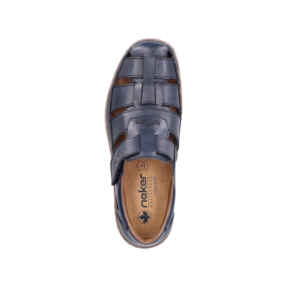 Rieker Fisherman Closed Toe Sandal - Blue - image 002 |ww_colour=blue|ww_order=002|