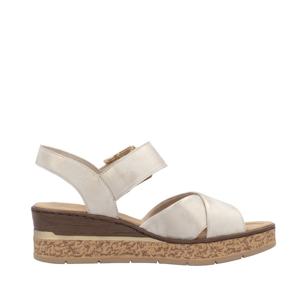 Rieker 63795 Wedge Sandal - Beige - image 004 |ww_colour=beige|ww_order=004|