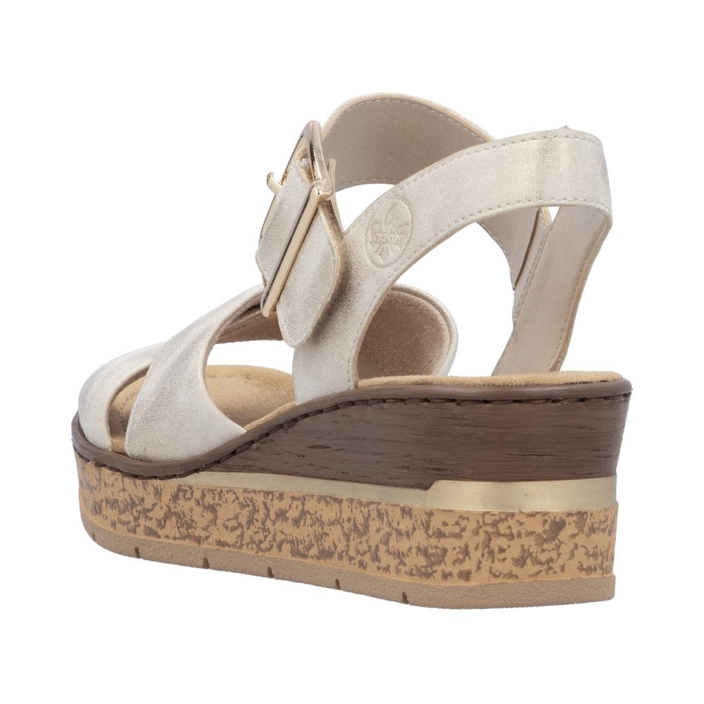 Rieker 63795 Wedge Sandal - Beige - image 005 |ww_colour=beige|ww_order=005|