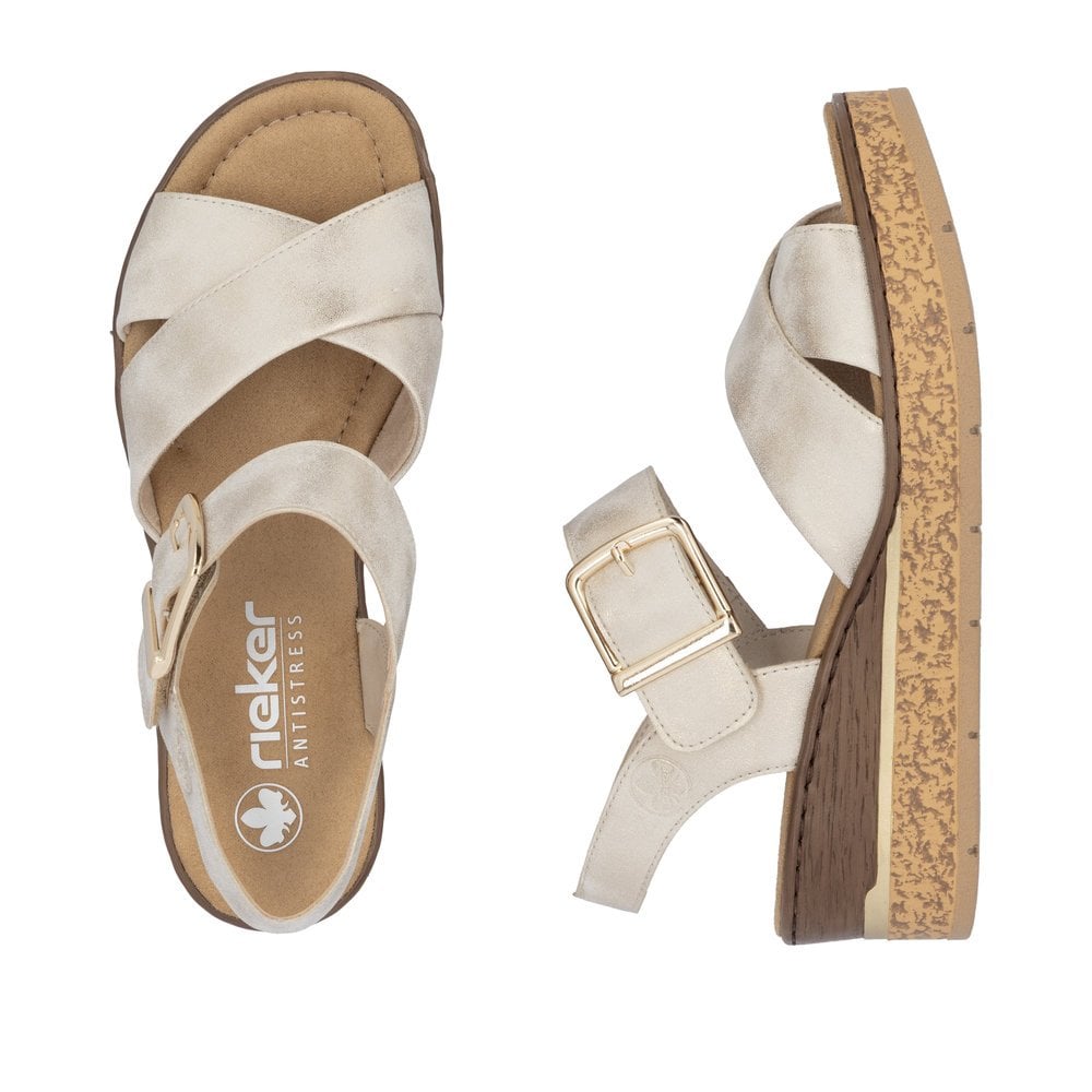 Rieker 63795 Wedge Sandal - Beige - image 009 |ww_colour=beige|ww_order=009|