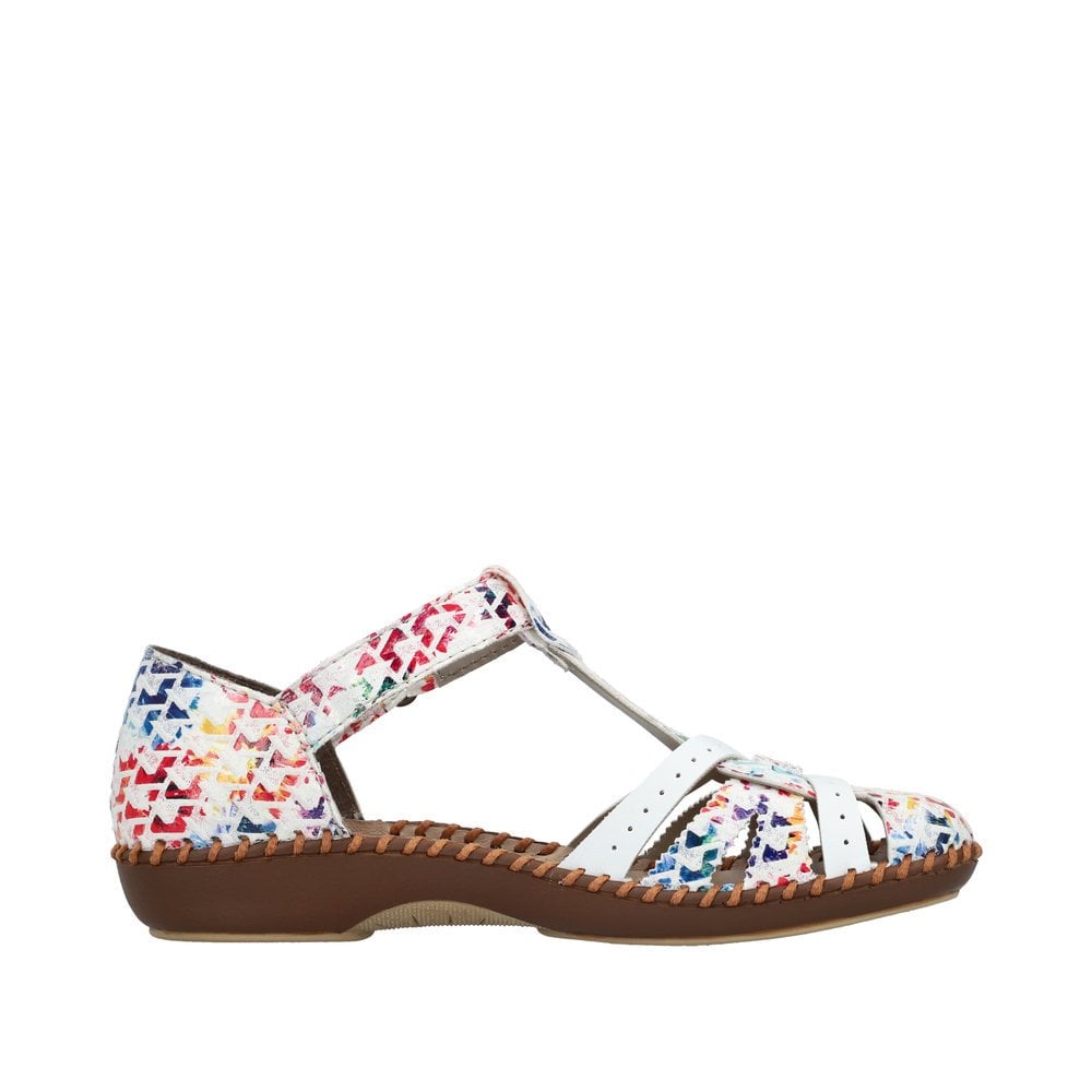Rieker M1650 T Bar Summer Shoe - Multi - image 002 |ww_colour=multi|ww_order=002|