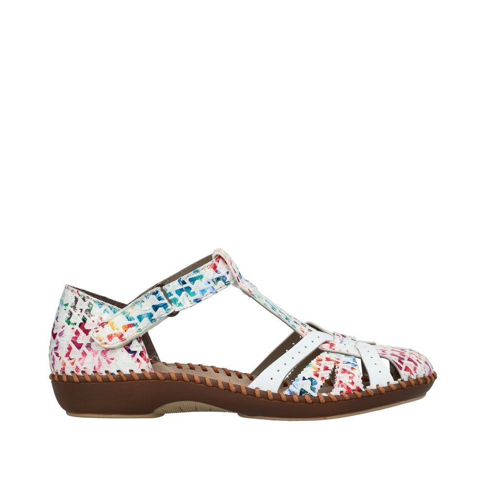 Rieker M1650 T Bar Summer Shoe - Multi - image 003 |ww_colour=multi|ww_order=003|