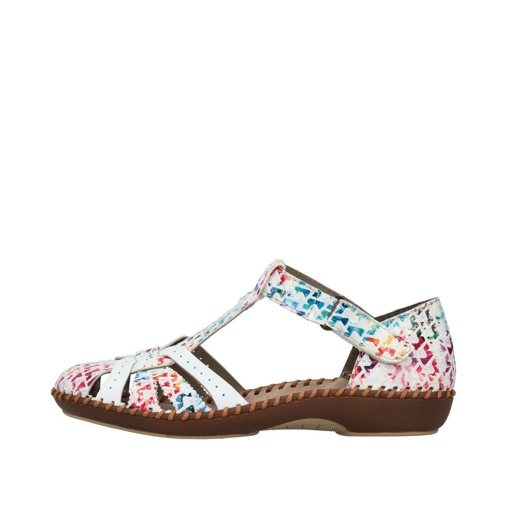 Rieker M1650 T Bar Summer Shoe - Multi - image 005 |ww_colour=multi|ww_order=005|