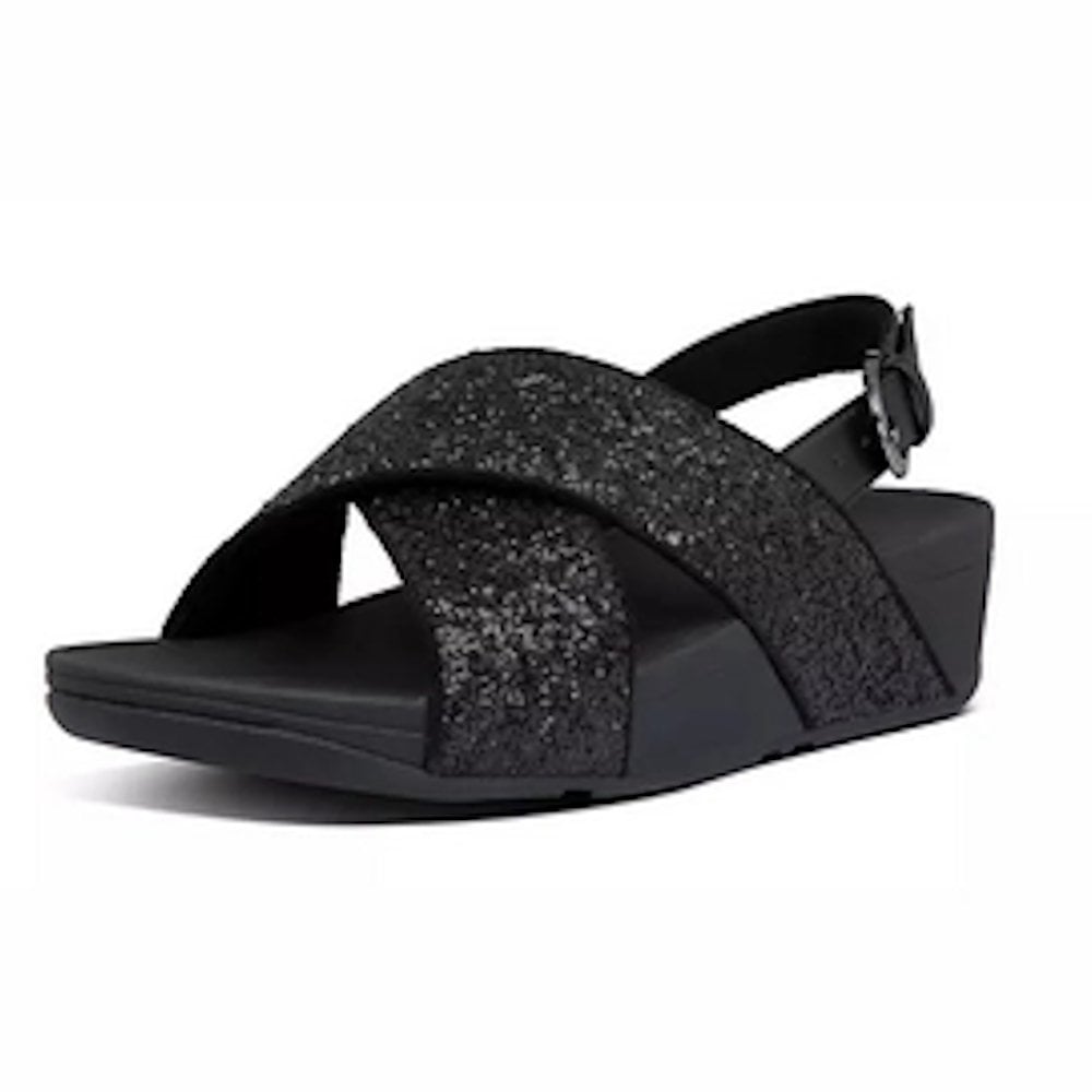 Fitflop Lulu Glitter Back-Strap Sandals - Black - image 002 |ww_colour=black|ww_order=002|