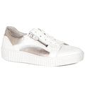 Gabor Wisdom Wemo Lace UpTrainers - White Silver - image 001 |ww_colour=white-silver|ww_order=001|