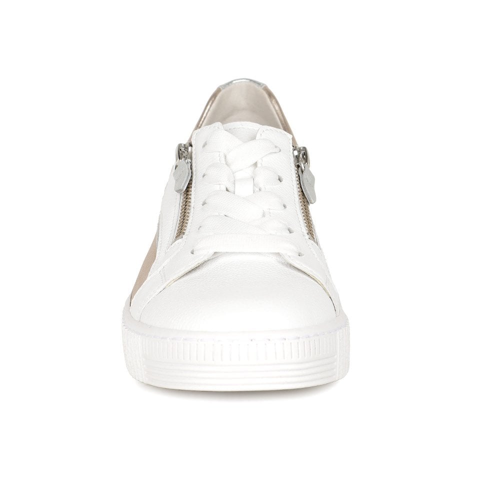 Gabor Wisdom Wemo Lace UpTrainers - White Silver - image 002 |ww_colour=white-silver|ww_order=002|