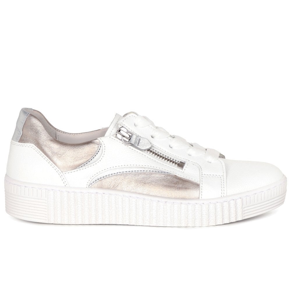 Gabor Wisdom Wemo Lace UpTrainers - White Silver - image 004 |ww_colour=white-silver|ww_order=004|