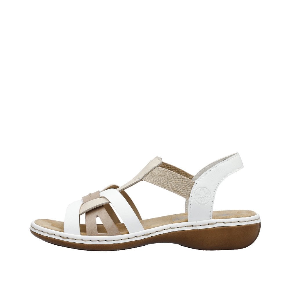 Rieker 65918 Slip On Sandal - White Combi - image 005 |ww_colour=white-combi|ww_order=005|