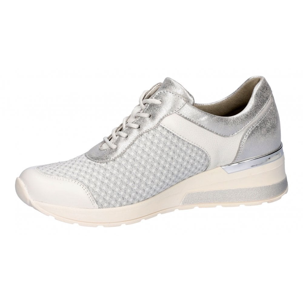 Waldlaufer H-Clara Lace-Up/Zip Casual Shoe - White/Silver - image 005 |ww_colour=white-silver|ww_order=005|