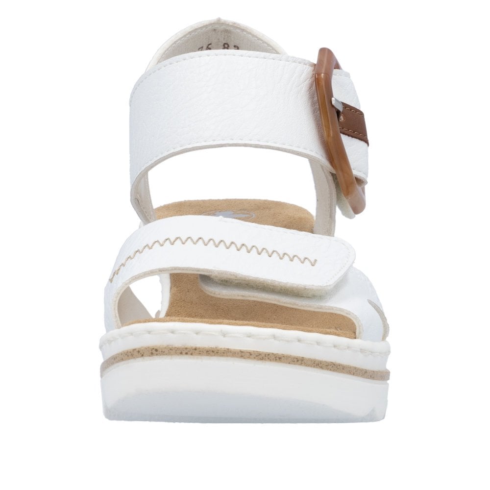 Rieker Wedge Sandal with Hook & Loop Fastening - White - image 006 |ww_colour=white|ww_order=006|