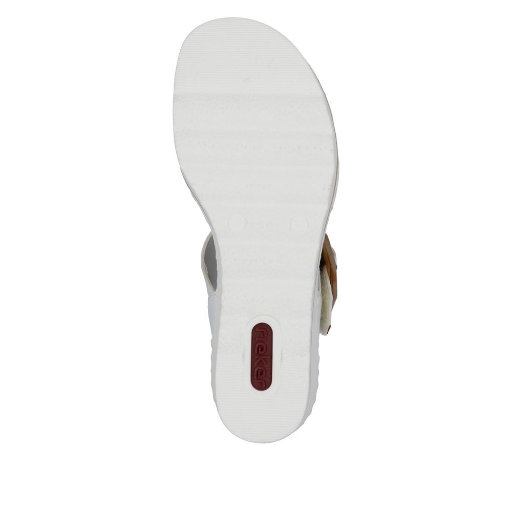Rieker Wedge Sandal with Hook & Loop Fastening - White - image 007 |ww_colour=white|ww_order=007|