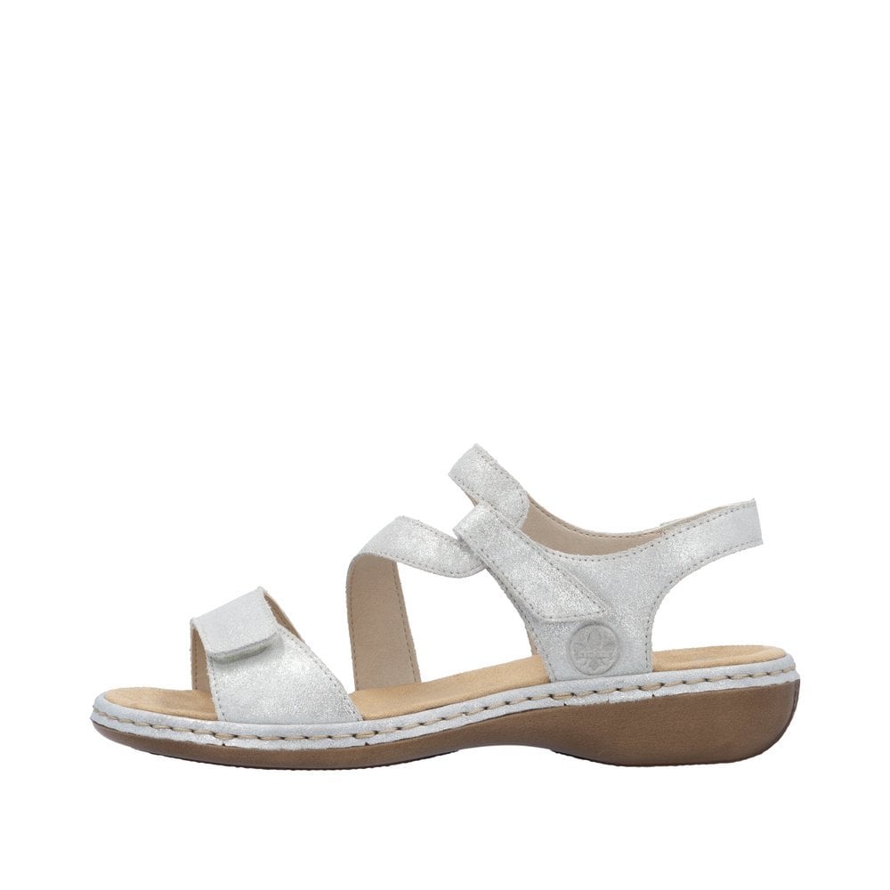 Rieker 659C7 Sling Back Hook & Loop Fastening Sandal - silver/platinum - image 005 |ww_colour=silver-platinum|ww_order=005|