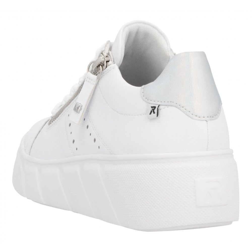 Rieker W2605 Lace Up/Zip trainer - White - image 003 |ww_colour=white|ww_order=003|