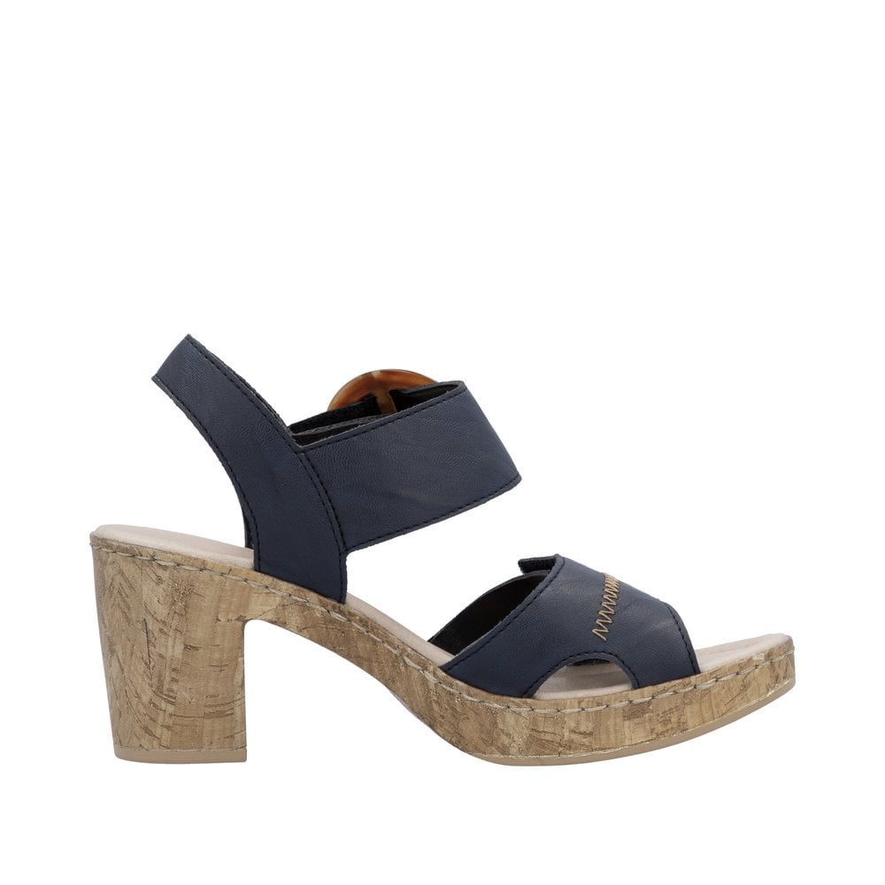 Rieker Chunky Heeled Sandal - Blue - image 003 |ww_colour=blue|ww_order=003|