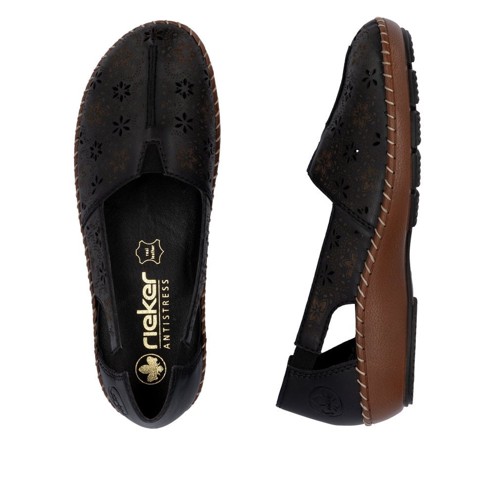 Rieker 44870 Slip On Summer Shoe - Black - image 007 |ww_colour=black|ww_order=007|