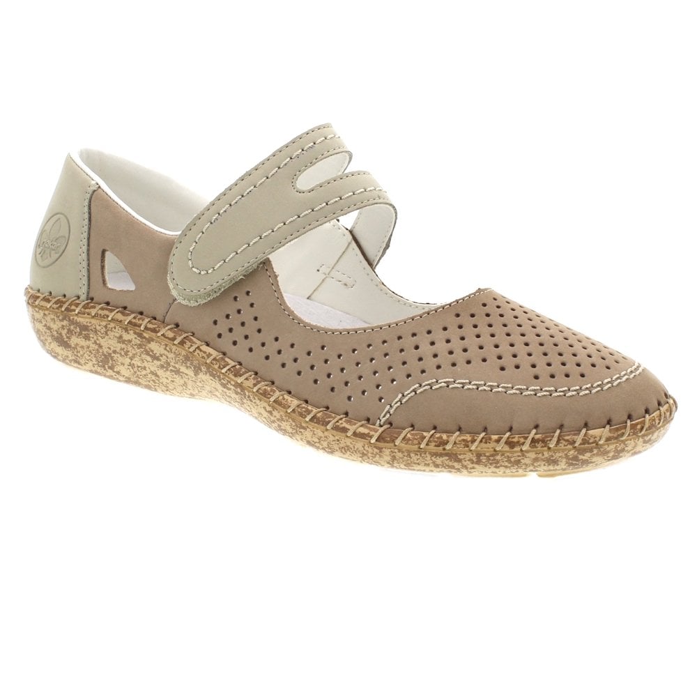 Rieker 44885 Cindy Bar Shoe - Grey - image 001 |ww_colour=grey|ww_order=001|