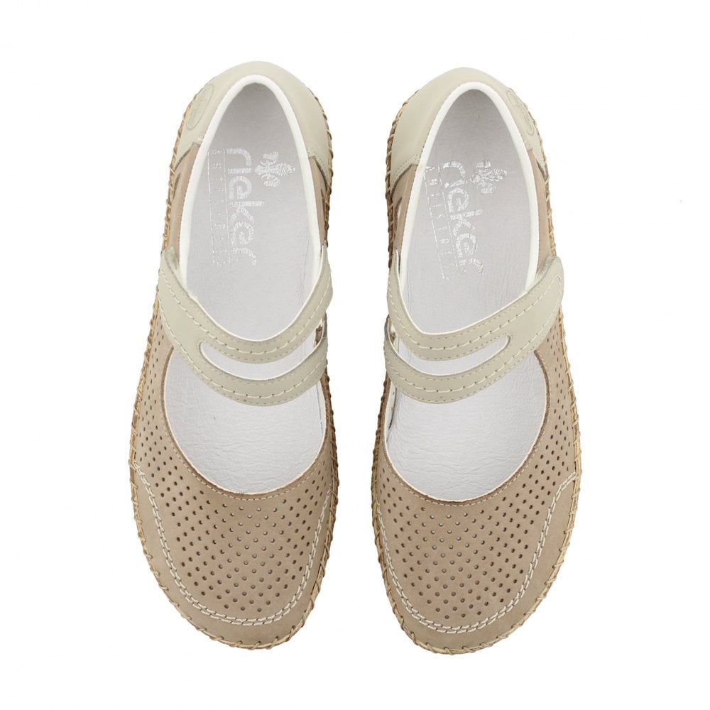 Rieker 44885 Cindy Bar Shoe - Grey - image 003 |ww_colour=grey|ww_order=003|