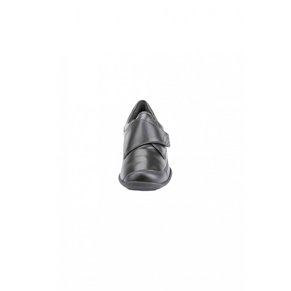 Waldlaufer Katja-Soft Wide Fit Shoe Hook & Loop Fastening - Black Leather - image 004 |ww_colour=black-leather|ww_order=004|
