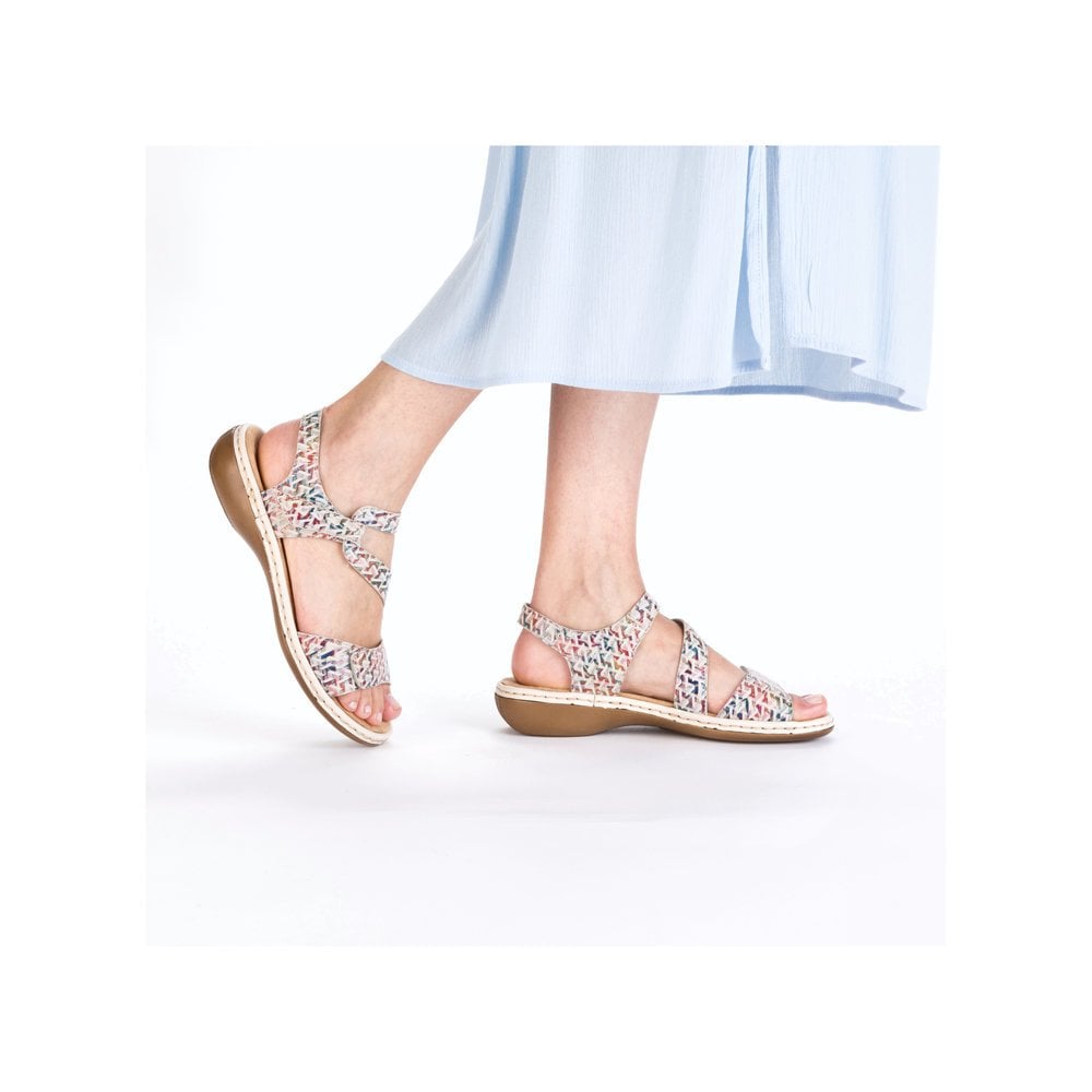 Rieker 659C7 Sling Back Hook & Loop Fastening Sandal - Multi Colour - image 005 |ww_colour=multi-colour|ww_order=005|