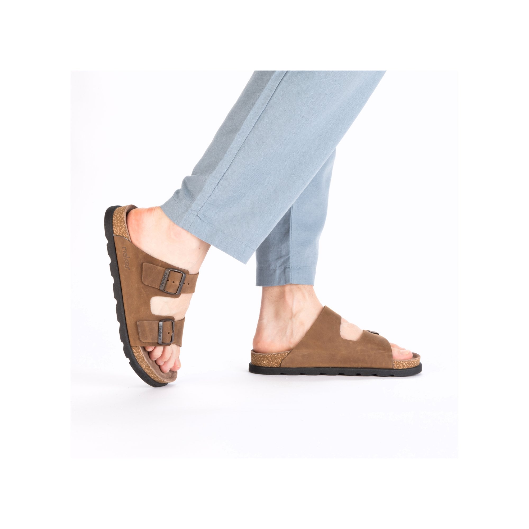 Rieker 21190 Extra Wide Buckle Sandal - Brown - image 003 |ww_colour=brown|ww_order=003|
