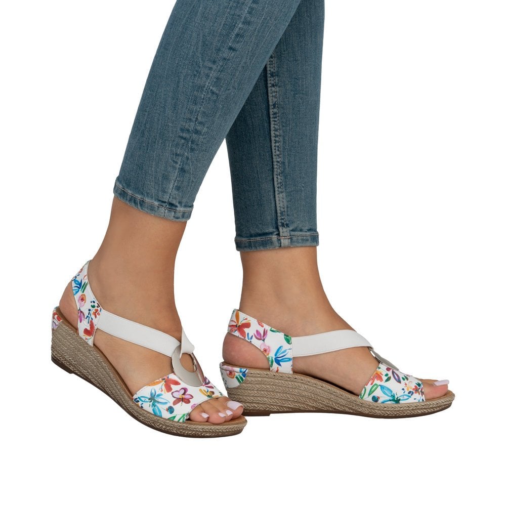 Rieker Slip On Wedge Sandal - Multi - image 002 |ww_colour=multi|ww_order=002|