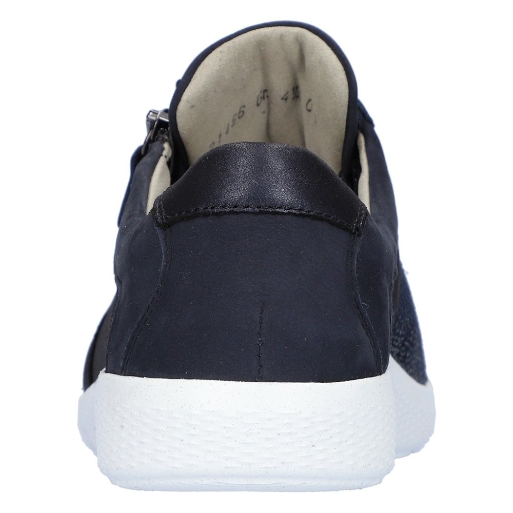 Waldlaufer M-Ira Extra Wide Fit Lace/Zip Up Shoe - Marine - image 005 |ww_colour=marine|ww_order=005|
