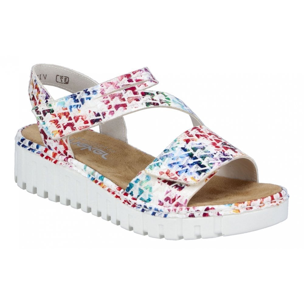 Rieker V1364 Double Strap Sandal - Multi - image 001 |ww_colour=multi|ww_order=001|