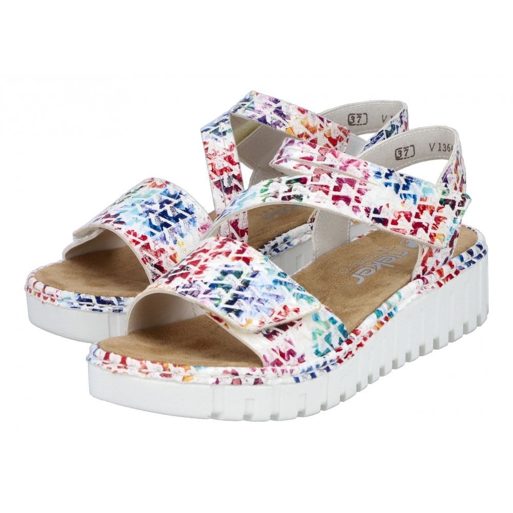 Rieker V1364 Double Strap Sandal - Multi - image 003 |ww_colour=multi|ww_order=003|