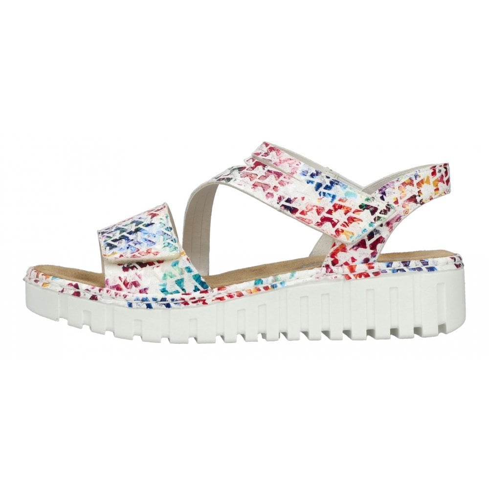 Rieker V1364 Double Strap Sandal - Multi - image 004 |ww_colour=multi|ww_order=004|