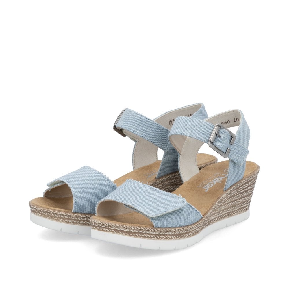 Rieker 61960 Wedge Sandal - Blue - image 003 |ww_colour=blue|ww_order=003|