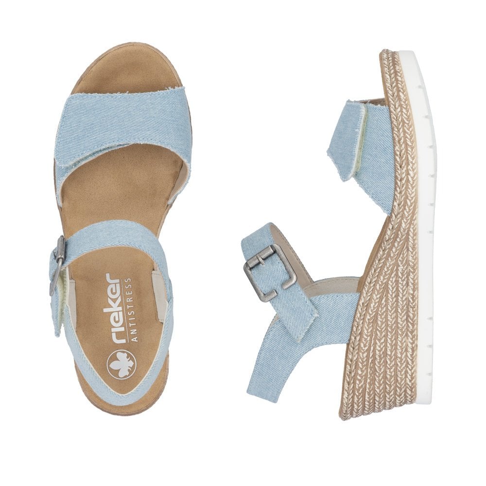 Rieker 61960 Wedge Sandal - Blue - image 004 |ww_colour=blue|ww_order=004|