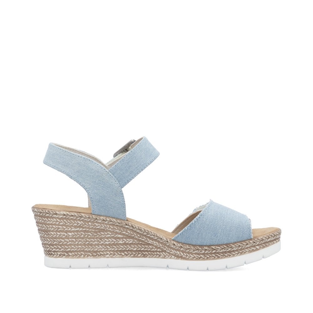 Rieker 61960 Wedge Sandal - Blue - image 005 |ww_colour=blue|ww_order=005|