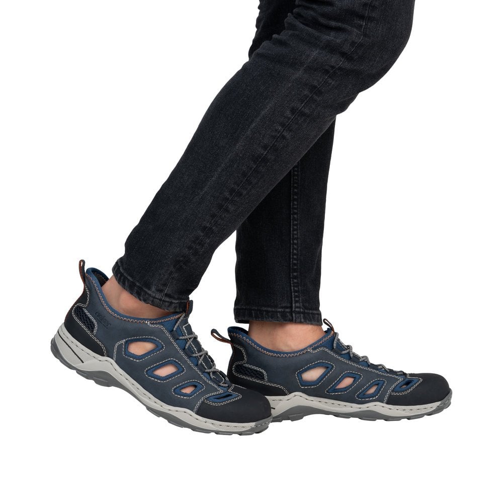 Rieker 08078 Slip On Summer Shoe - Blue - image 002 |ww_colour=blue|ww_order=002|