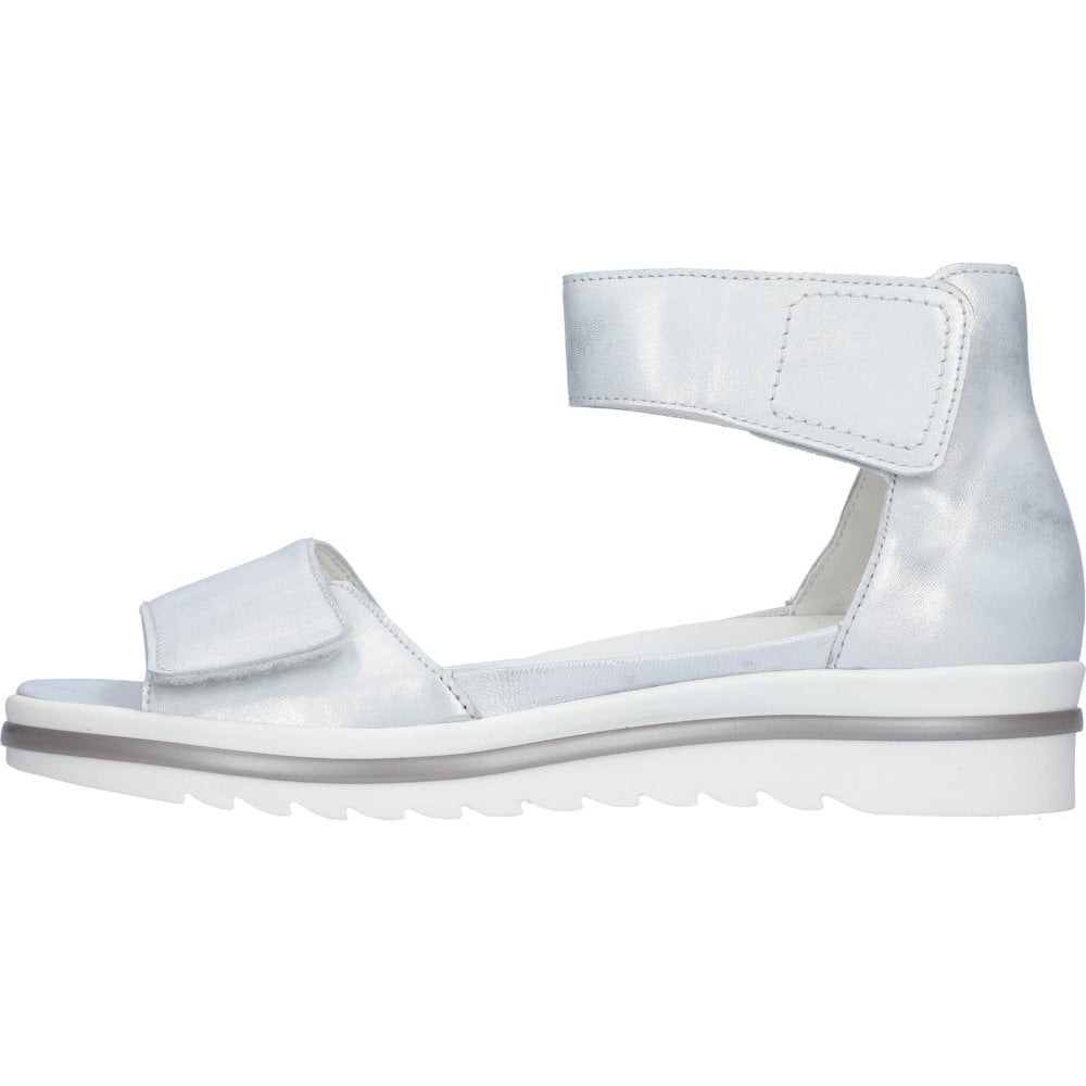 Waldlaufer Hakura Hook & Loop Strap Sandal - Silver - image 002 |ww_colour=silver|ww_order=002|