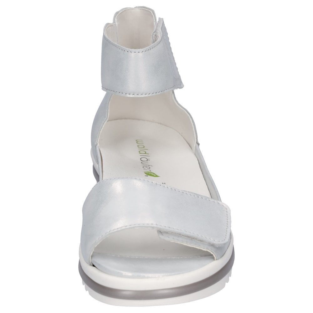 Waldlaufer Hakura Hook & Loop Strap Sandal - Silver - image 005 |ww_colour=silver|ww_order=005|