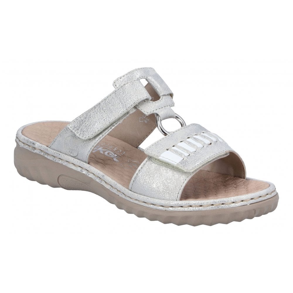 Rieker 60481 Hook & Loop Mule Sandal - Grey - image 001 |ww_colour=grey|ww_order=001|