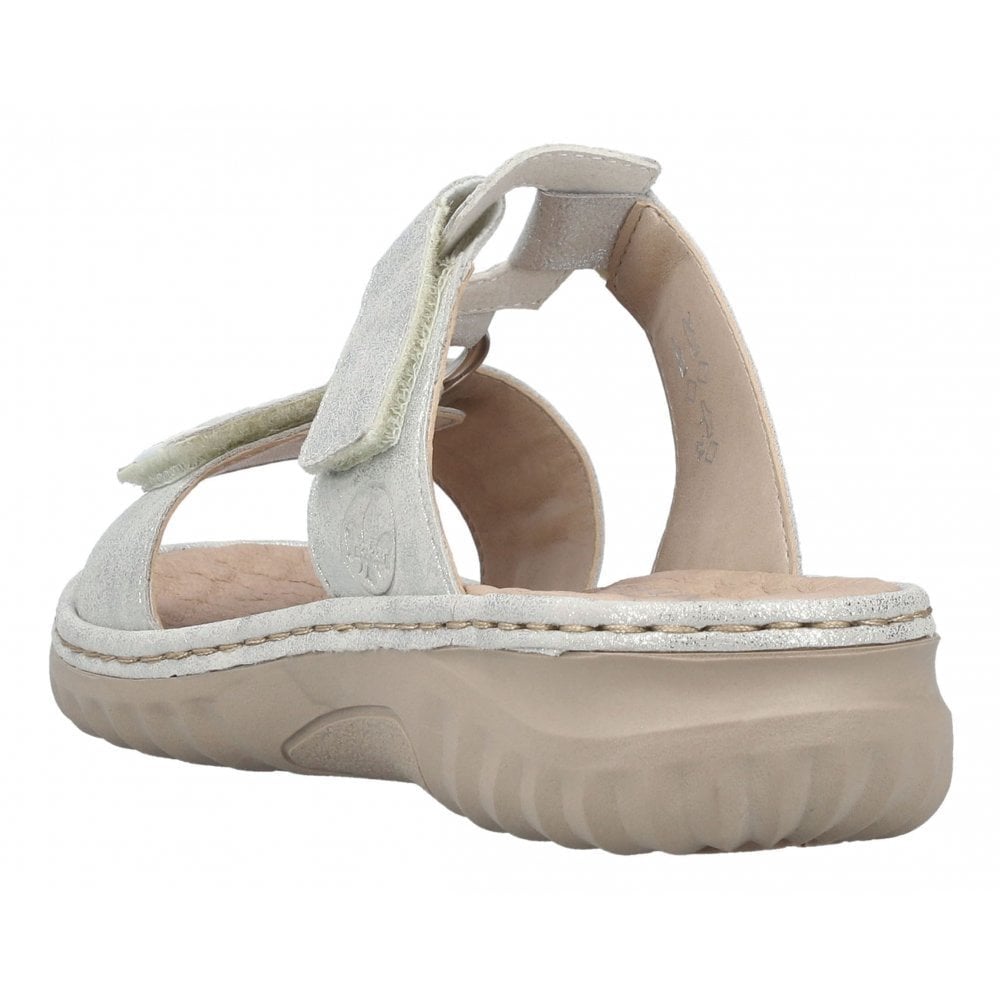 Rieker 60481 Hook & Loop Mule Sandal - Grey - image 002 |ww_colour=grey|ww_order=002|