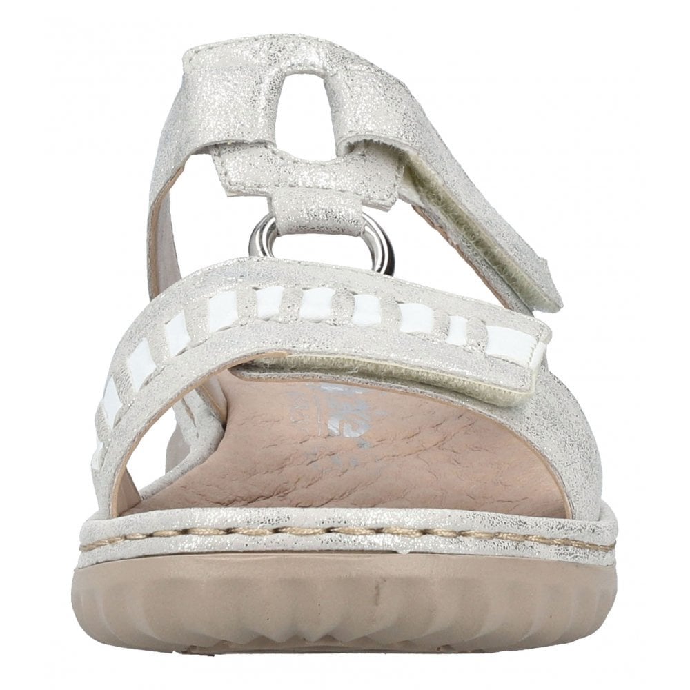 Rieker 60481 Hook & Loop Mule Sandal - Grey - image 003 |ww_colour=grey|ww_order=003|