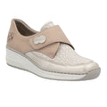 Rieker 487C0 Touch Strap Fastening Shoe - Beige - image 001 |ww_colour=beige|ww_order=001|