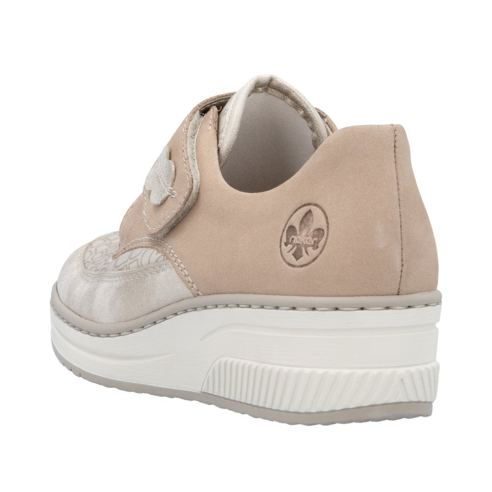 Rieker 487C0 Touch Strap Fastening Shoe - Beige - image 003 |ww_colour=beige|ww_order=003|
