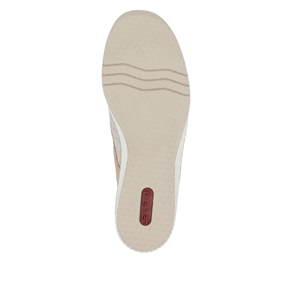 Rieker 487C0 Touch Strap Fastening Shoe - Beige - image 007 |ww_colour=beige|ww_order=007|