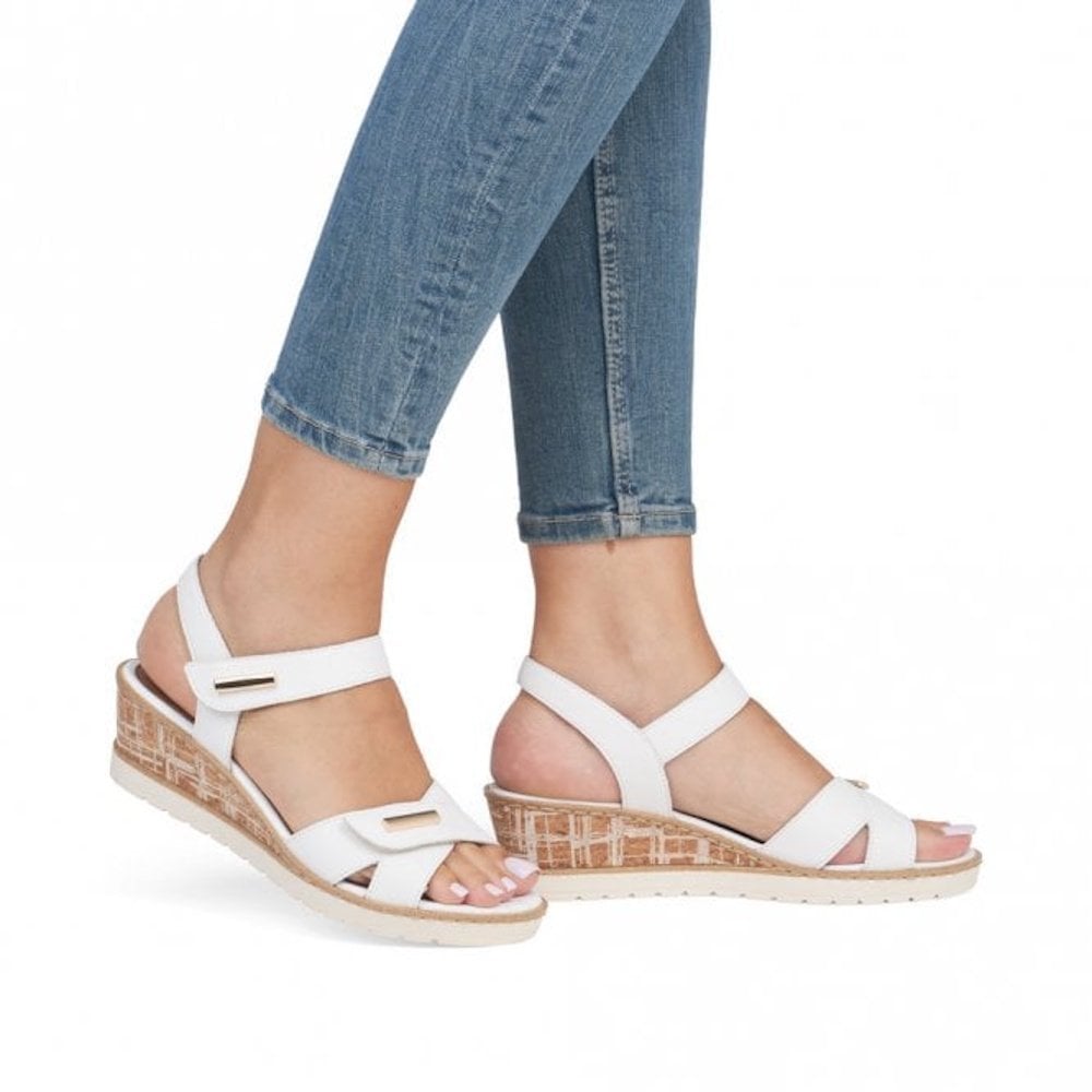 Remonte R6266 Summer Sandals - White - image 004 |ww_colour=white|ww_order=004|