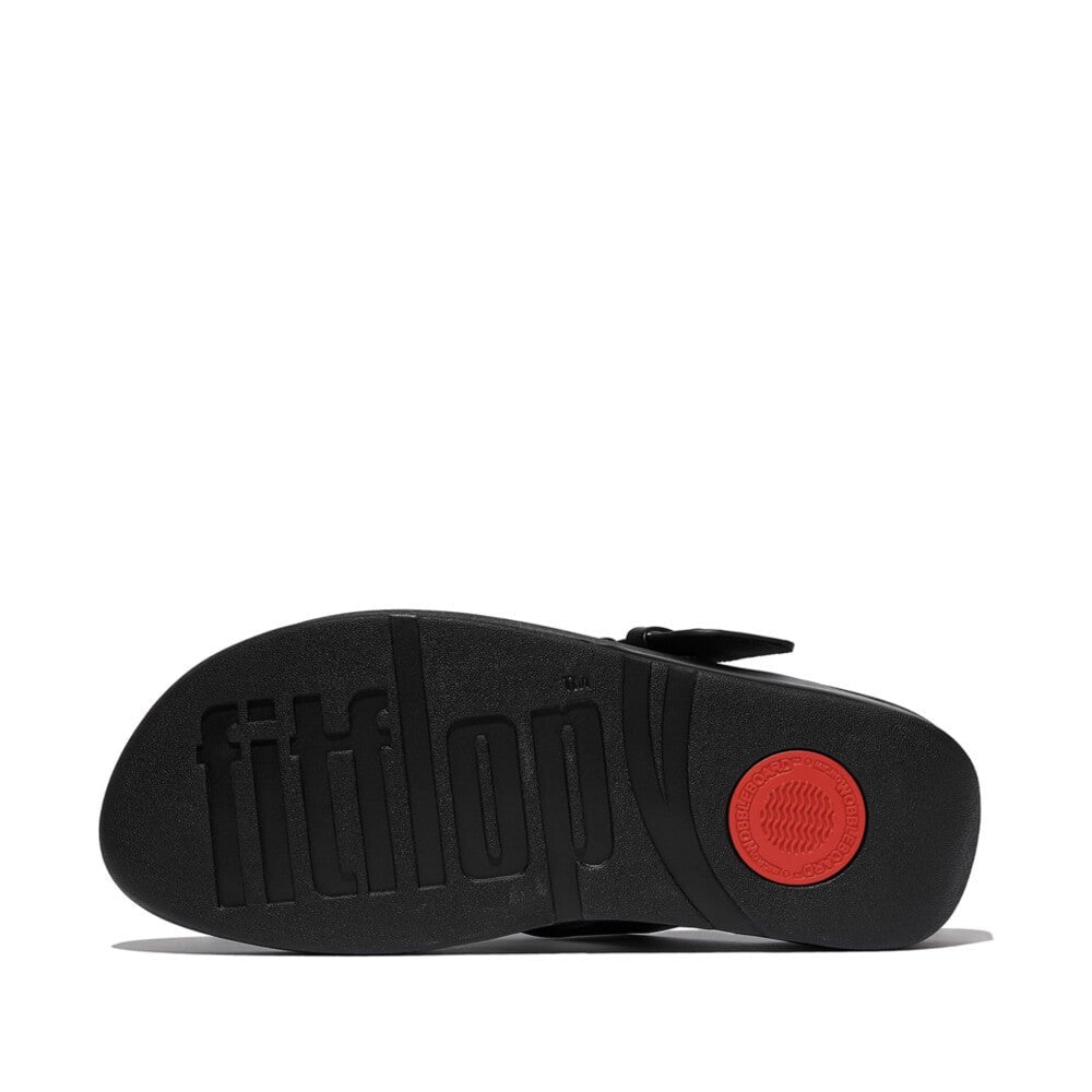 Fitflop Lulu Resin Buckle Leather Toe Post Sandal - Black - image 002 |ww_colour=black|ww_order=002|