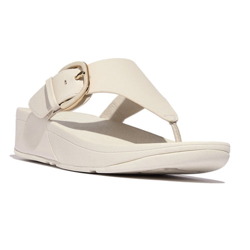 Fitflop Lulu Resin Buckle Leather Toe Post Sandal - Beige - image 001 |ww_colour=beige|ww_order=001|