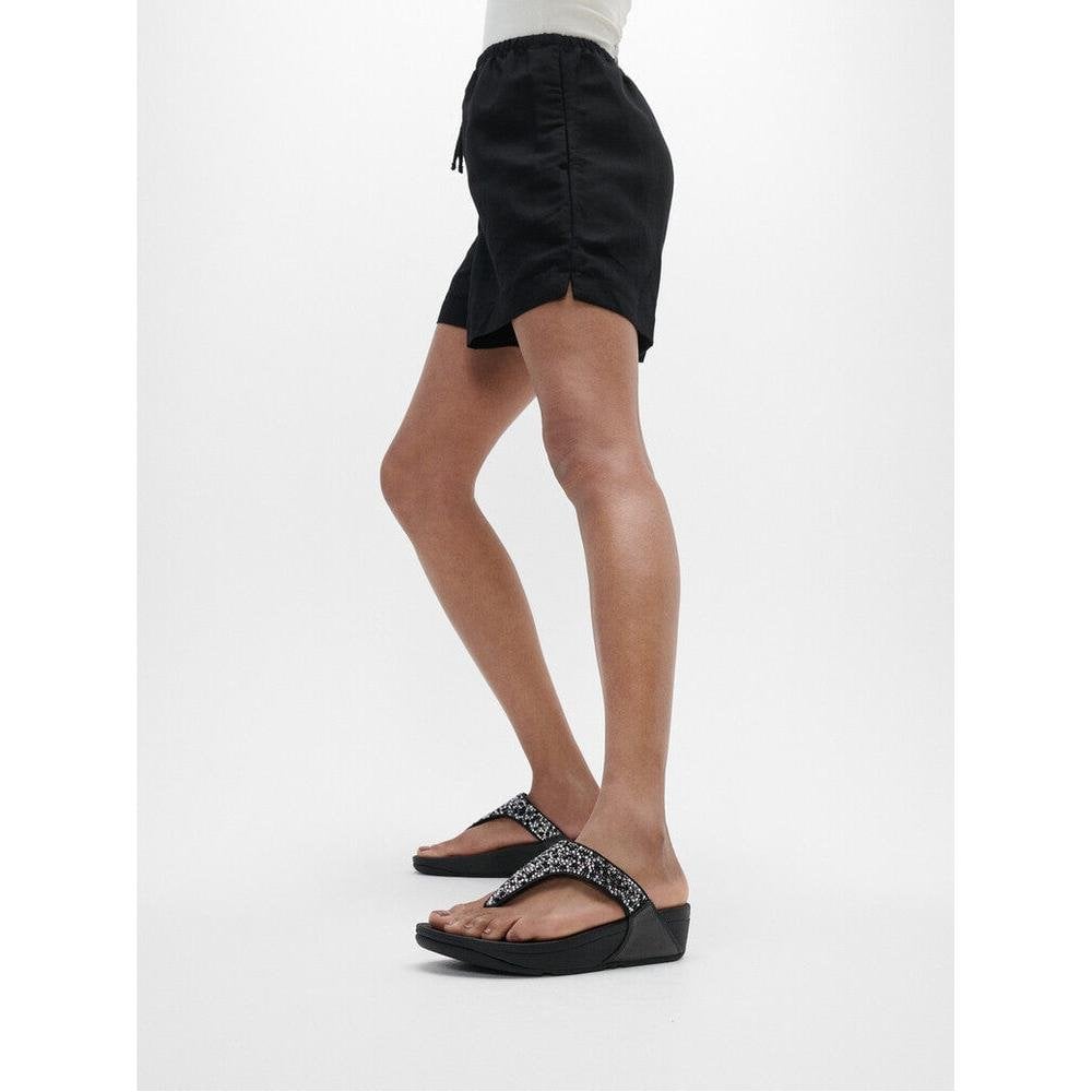 Fitflop Lulu Crystal-Mix Toe Post Sandal - Black - image 004 |ww_colour=black|ww_order=004|